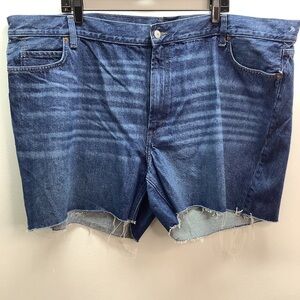 Old Navy Size 24 Slouchy Straight Women's Blue Jean Shorts. New No Tags.